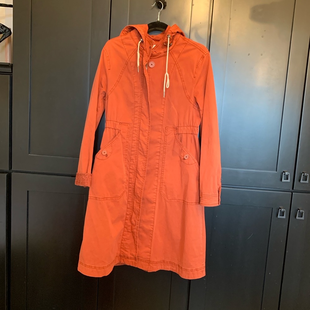 Women's Rust Anthropologie Hooded  MIDI Jacket S